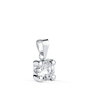 Voir la diapositive 1 : L'ATELIER D'AZUR Pendentif Or 18 Carats 750 Blanc - Solitaire Zirconium 6 mm - Chaine Offerte