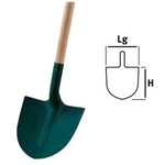 Leborgne Pelle ronde tôle - 29 cm - manche compositube