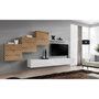 Voir la diapositive 2 : Paris Prix Ensemble Meuble TV  Switch Lamel X  330cm Blanc & Naturel