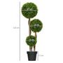 Voir la diapositive 3 : HOMCOM Buis artificiel topiaire artificielle 3 boules H. 110 cm pot inclus