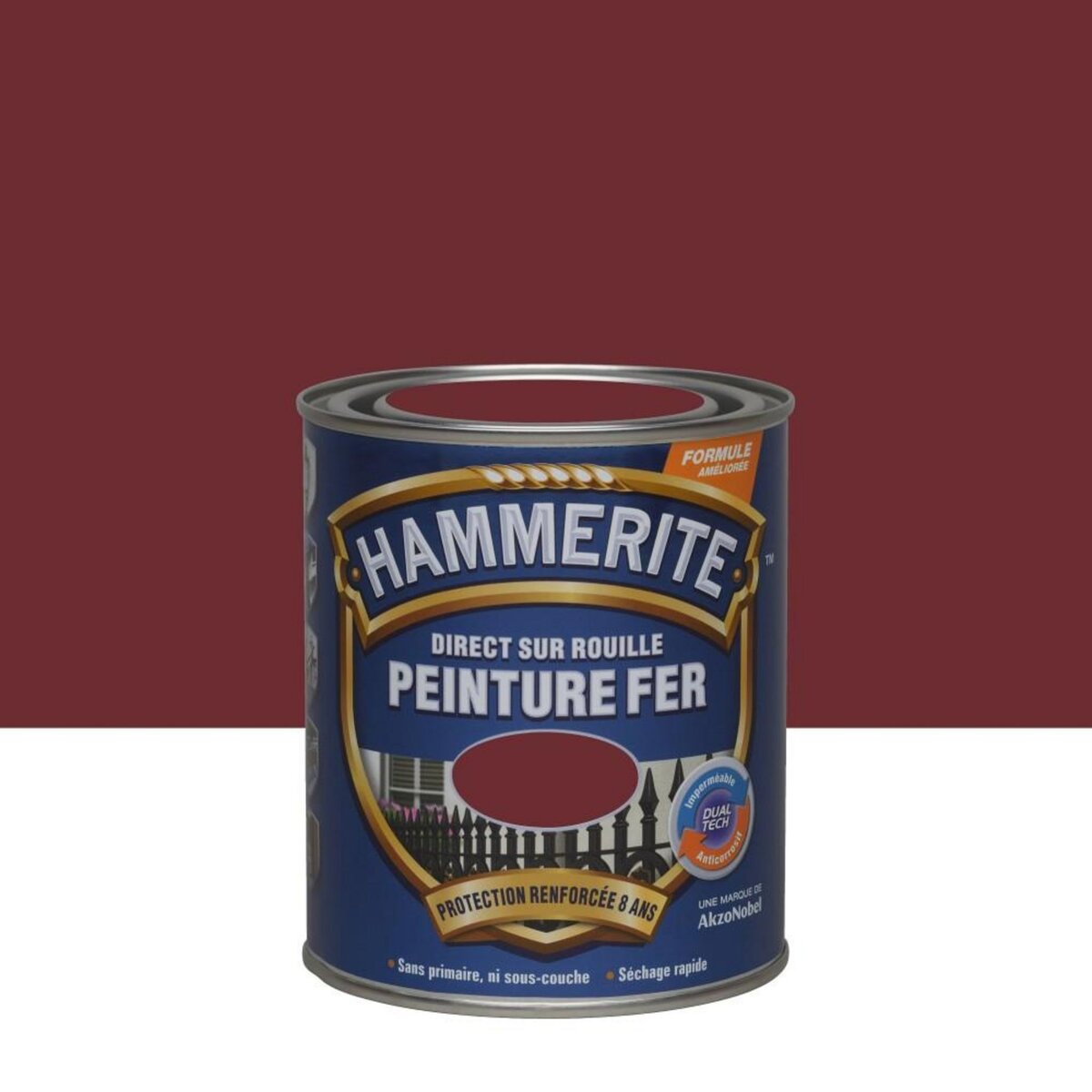 CENTRALE BRICO Peinture fer extérieur Direct sur rouille HAMMERITE rouge basque brillant 0.75 l