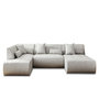 Voir la diapositive 1 : LISA DESIGN Onyx - canapé modulable panoramique d'angle gauche 7 places - en tissu