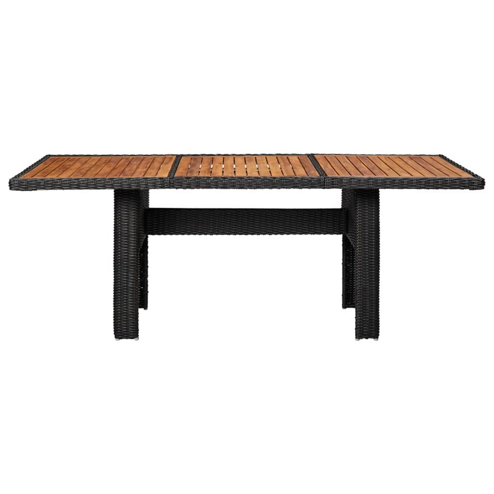 Voir la diapositive 3 : VIDAXL Ensemble a manger d'exterieur 9 pcs Resine tressee Noir
