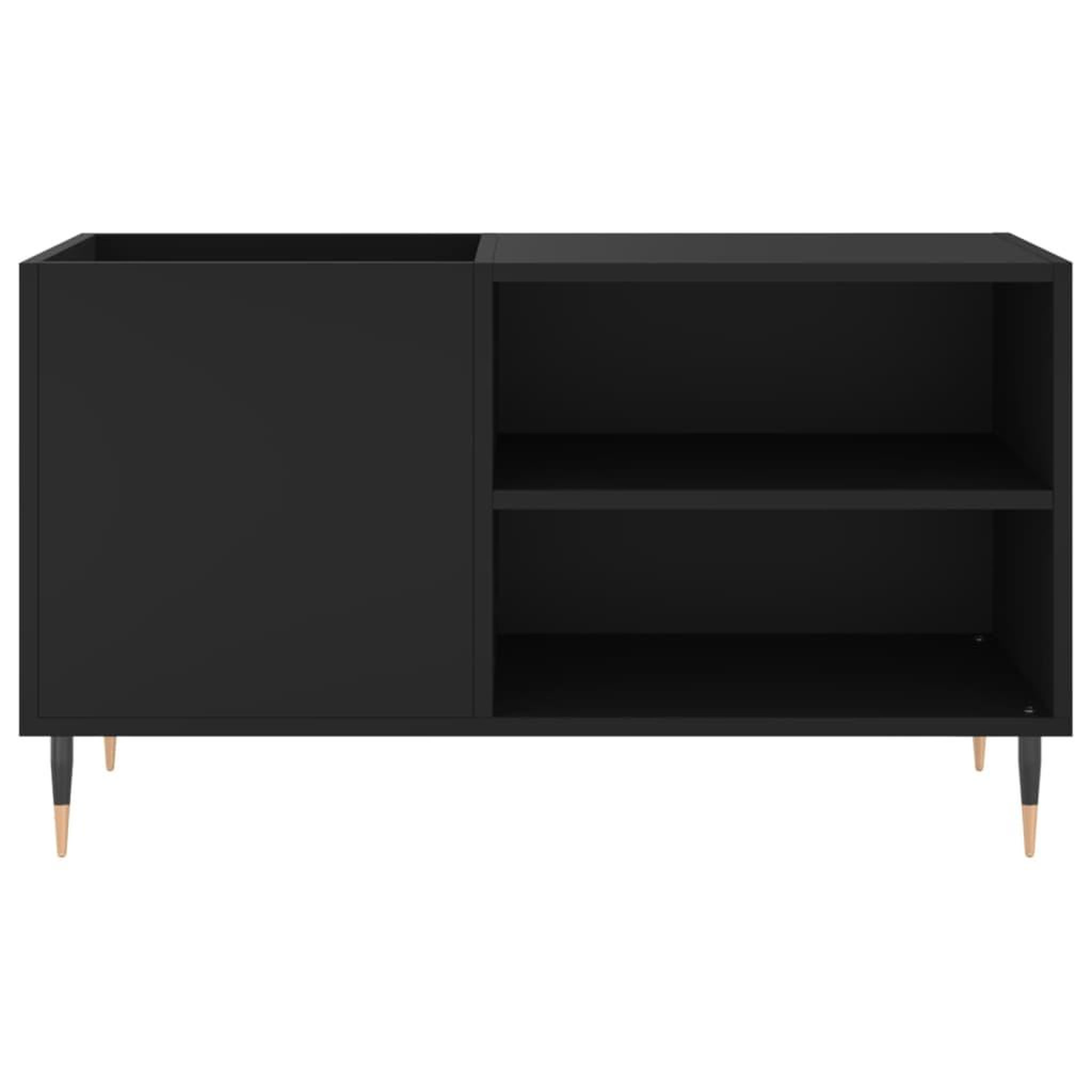 Voir la diapositive 4 : VIDAXL Armoire a disques noir 85x38x48 cm bois d'ingenierie
