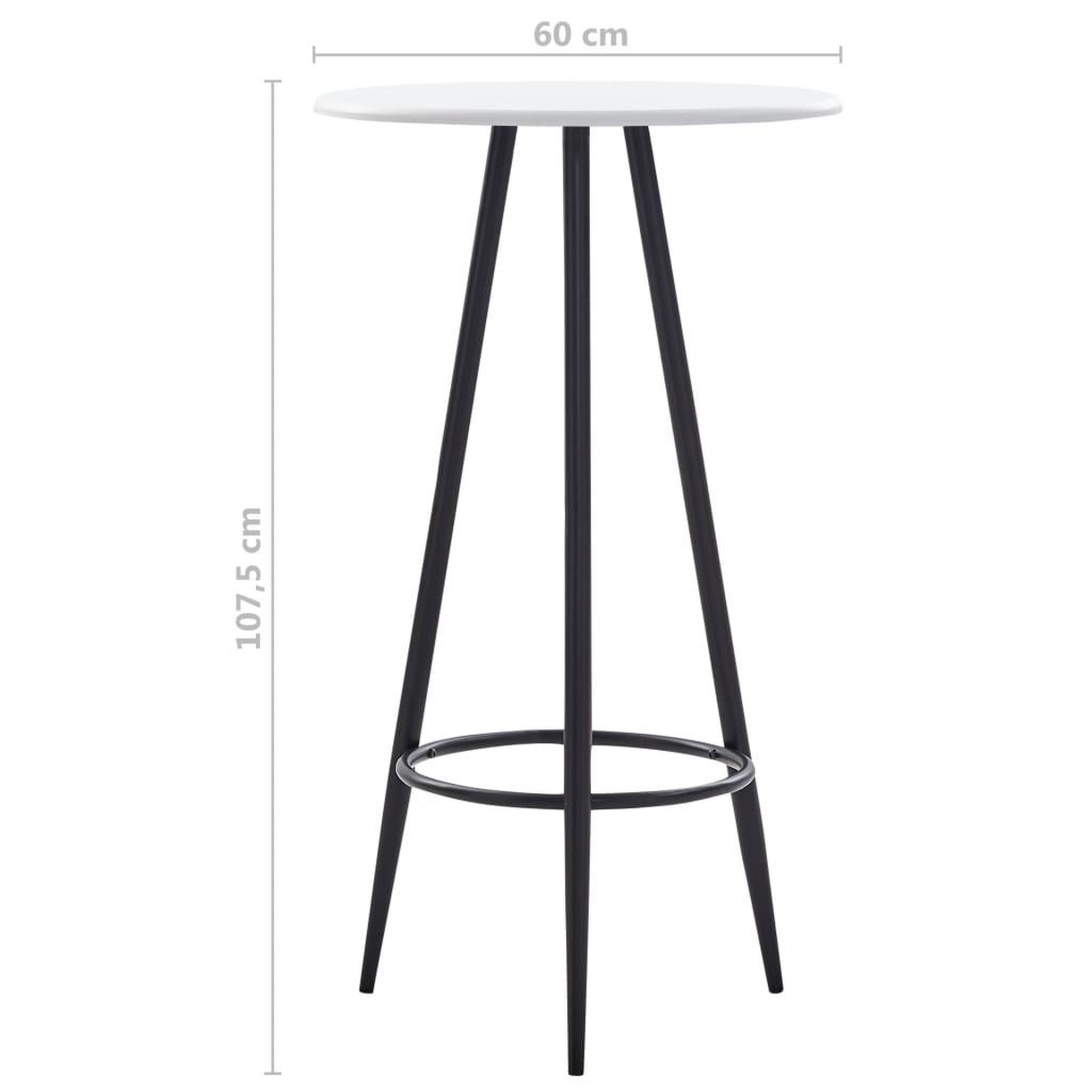 Voir la diapositive 6 : VIDAXL Ensemble de bar 5 pcs Plastique Noir