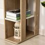 Voir la diapositive 5 : HOMCOM Bureau informatique multimédia dim. 100L x 44l x 74H cm 3 étagères latérales panneaux particules E1 chêne clair blanc