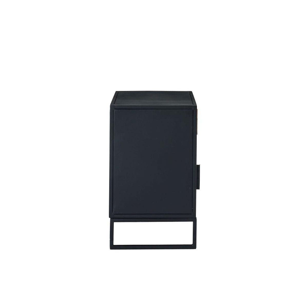 Paris Prix Table de Chevet Avec Porte  Rickey  59cm Noir & Naturel