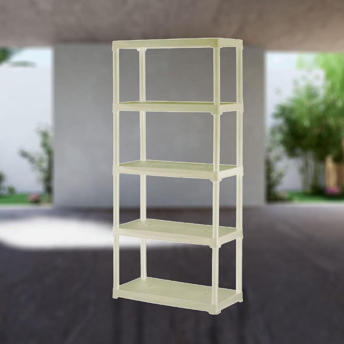 ART PLAST Étagère de rangement 5 niveaux 80x40x176 cm - Etagère Beige Polypropylène résistant Charge 150 kg Anti-humidité Art Plast