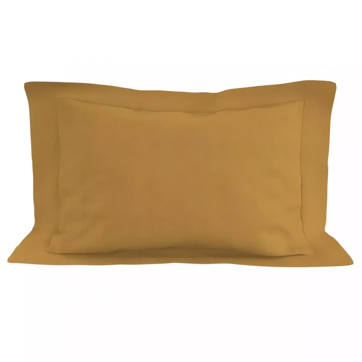 SOLEIL D'OCRE Taie d'oreiller en coton 57 fils 50x70 cm UNI moutarde, par Soleil d'ocre