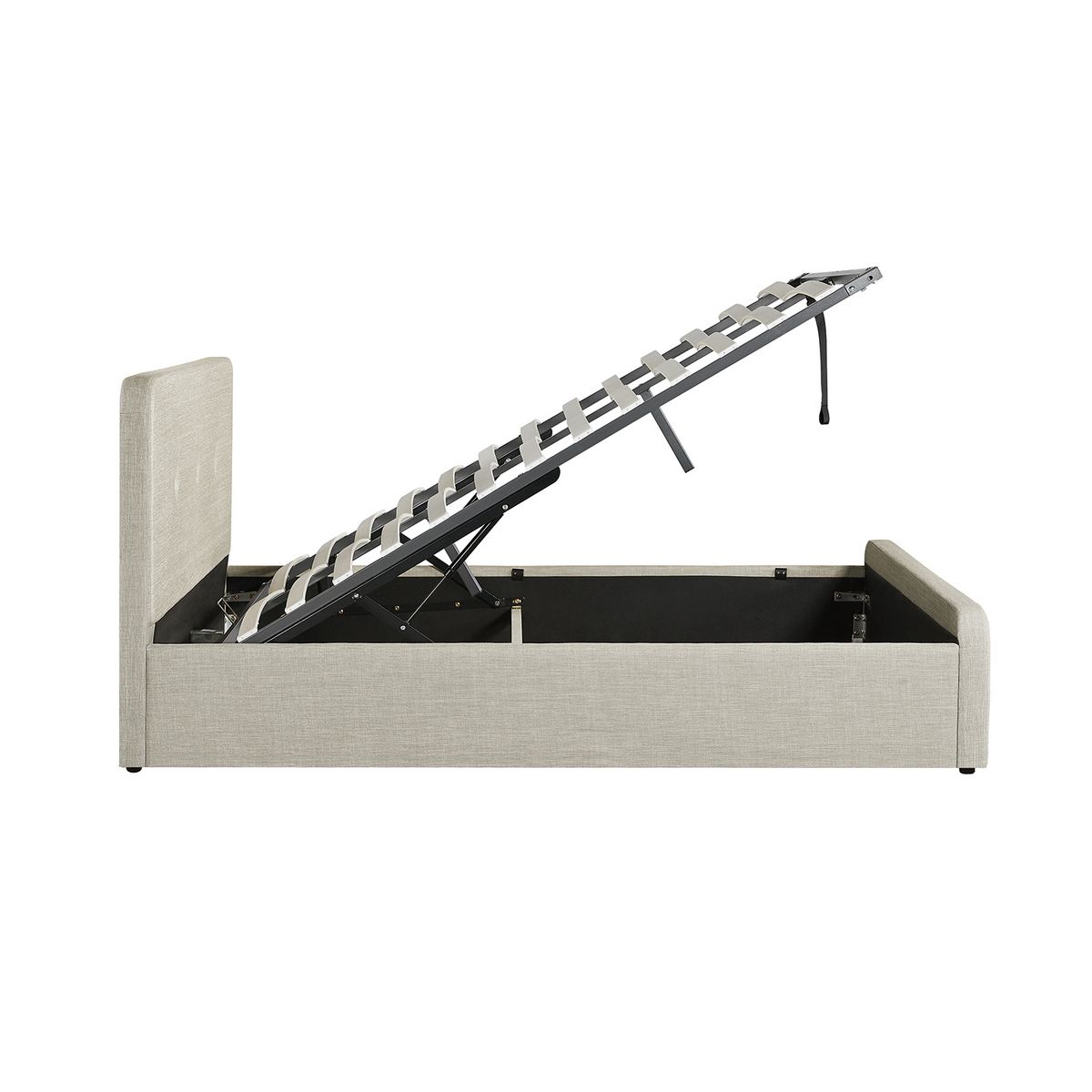 Cadre de lit coffre avec tête de lit capitonnée 160x200 BERGEN