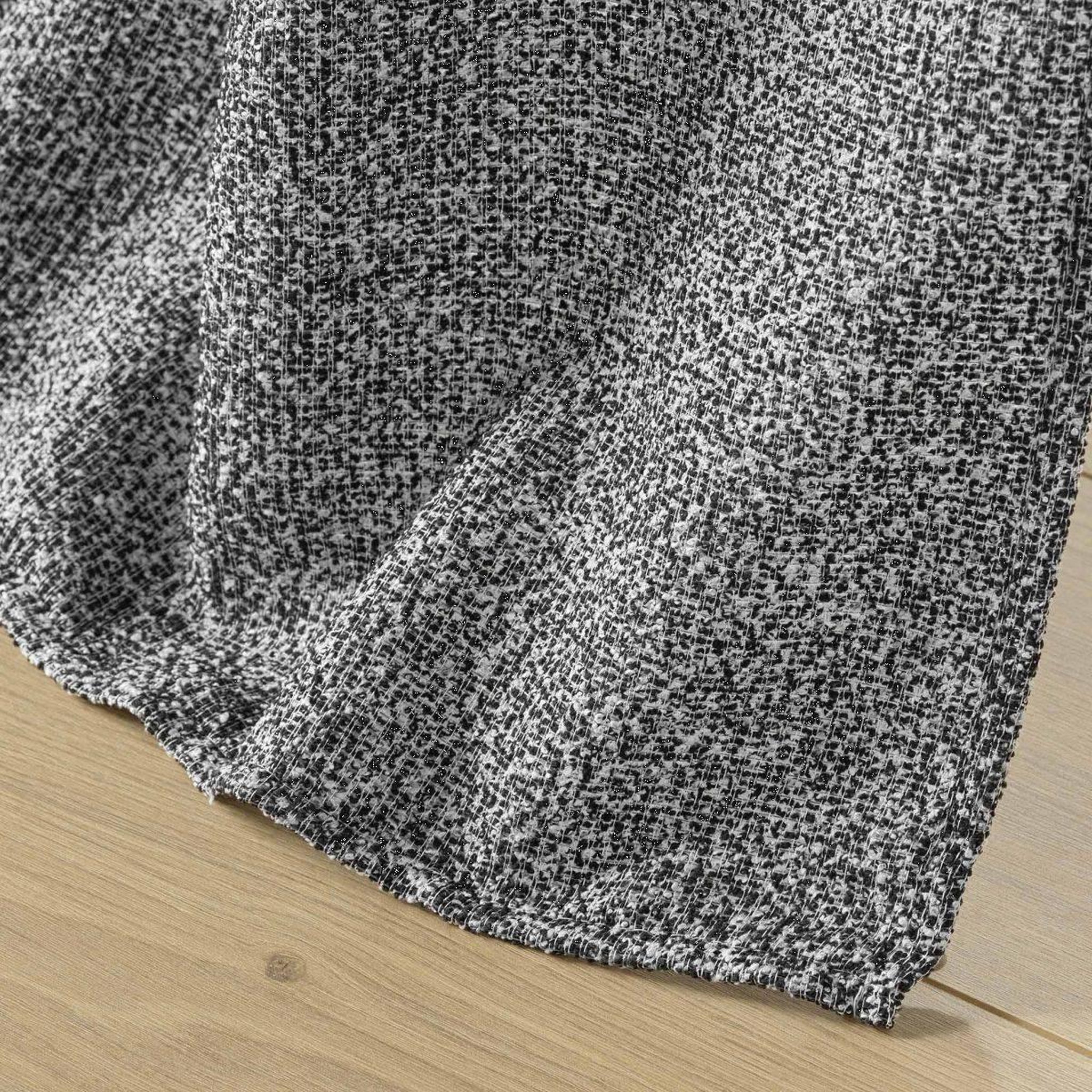 Voir la diapositive 4 : Douceur d'Intérieur Rideau voilage à œillets  loulaine  140x280cm noir