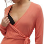 Voir la diapositive 4 : MAMALICIOUS Robe D'allaitement Corail Femme Mamalicious Trinity