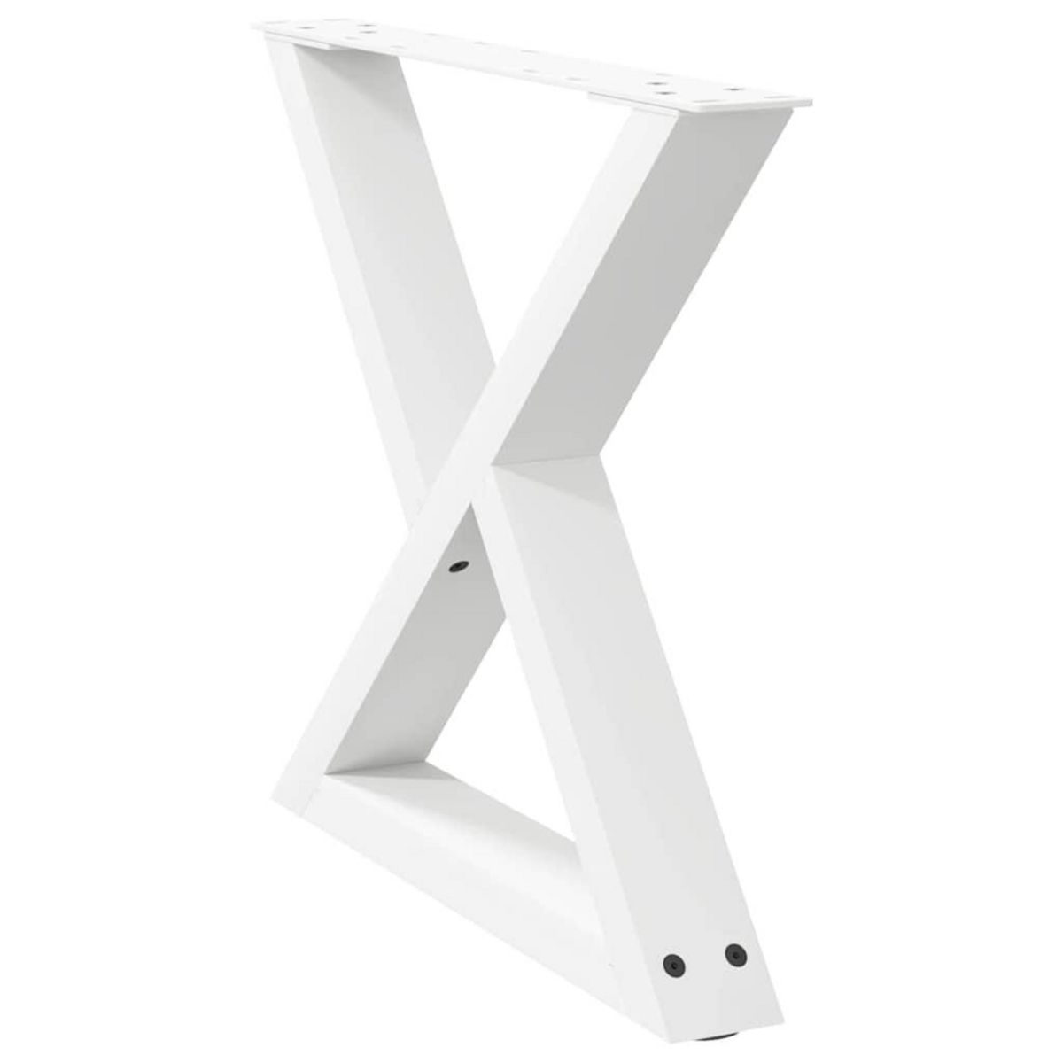 VIDAXL Pieds de table basse 2 pcs blanc 50x(42-43,3) cm acier