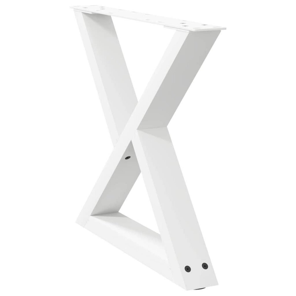 VIDAXL Pieds de table basse 2 pcs blanc 50x(42-43,3) cm acier