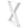 Voir la diapositive 4 : VIDAXL Pieds de table basse 2 pcs blanc 50x(42-43,3) cm acier