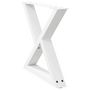 Voir la diapositive 4 : VIDAXL Pieds de table basse 2 pcs blanc 50x(42-43,3) cm acier