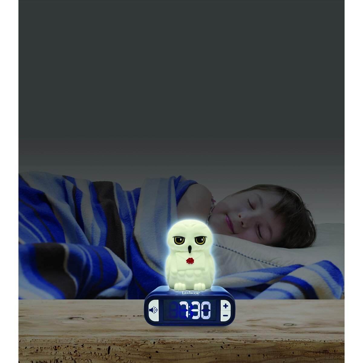 Lexibook Réveil avec veilleuse Hedwige en 3D
