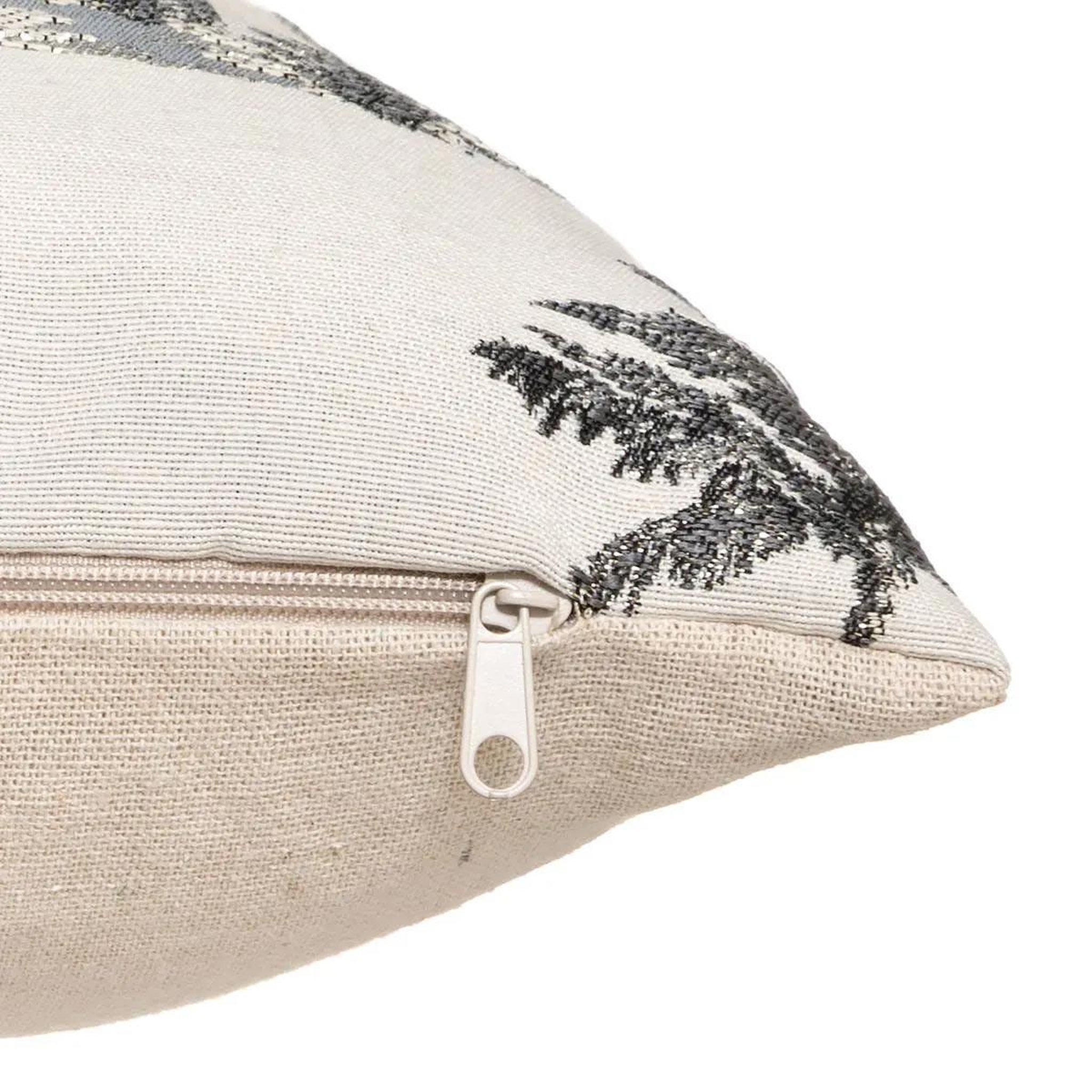 Voir la diapositive 3 : ATMOSPHERA Housse de coussin  palm  40x40cm noir & blanc