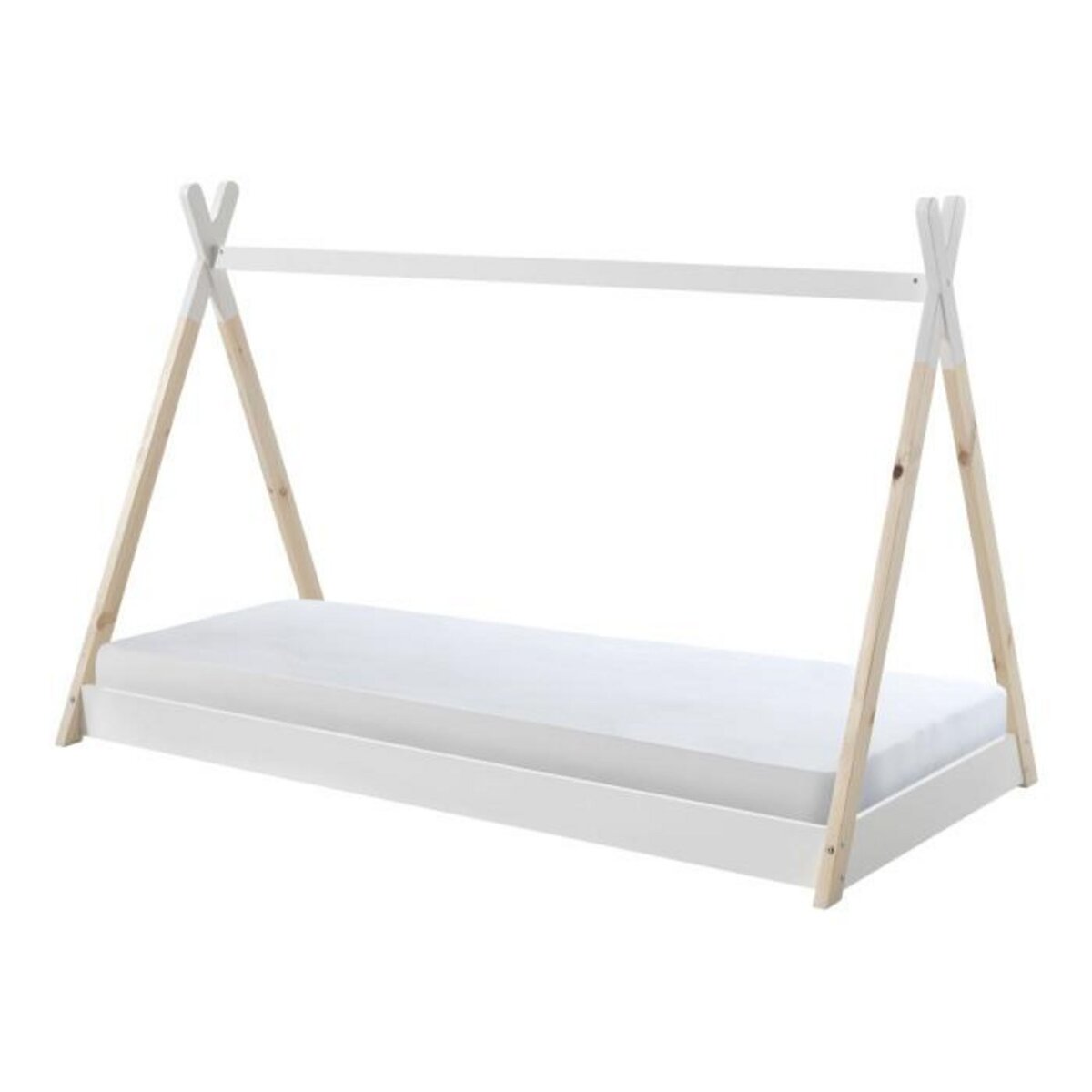 Paris Prix Lit Enfant & Matelas  Tipi  90x200cm Blanc