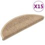 Voir la diapositive 2 : VIDAXL Tapis d'escalier autocollants 15 pcs 56x17x3 cm Sable