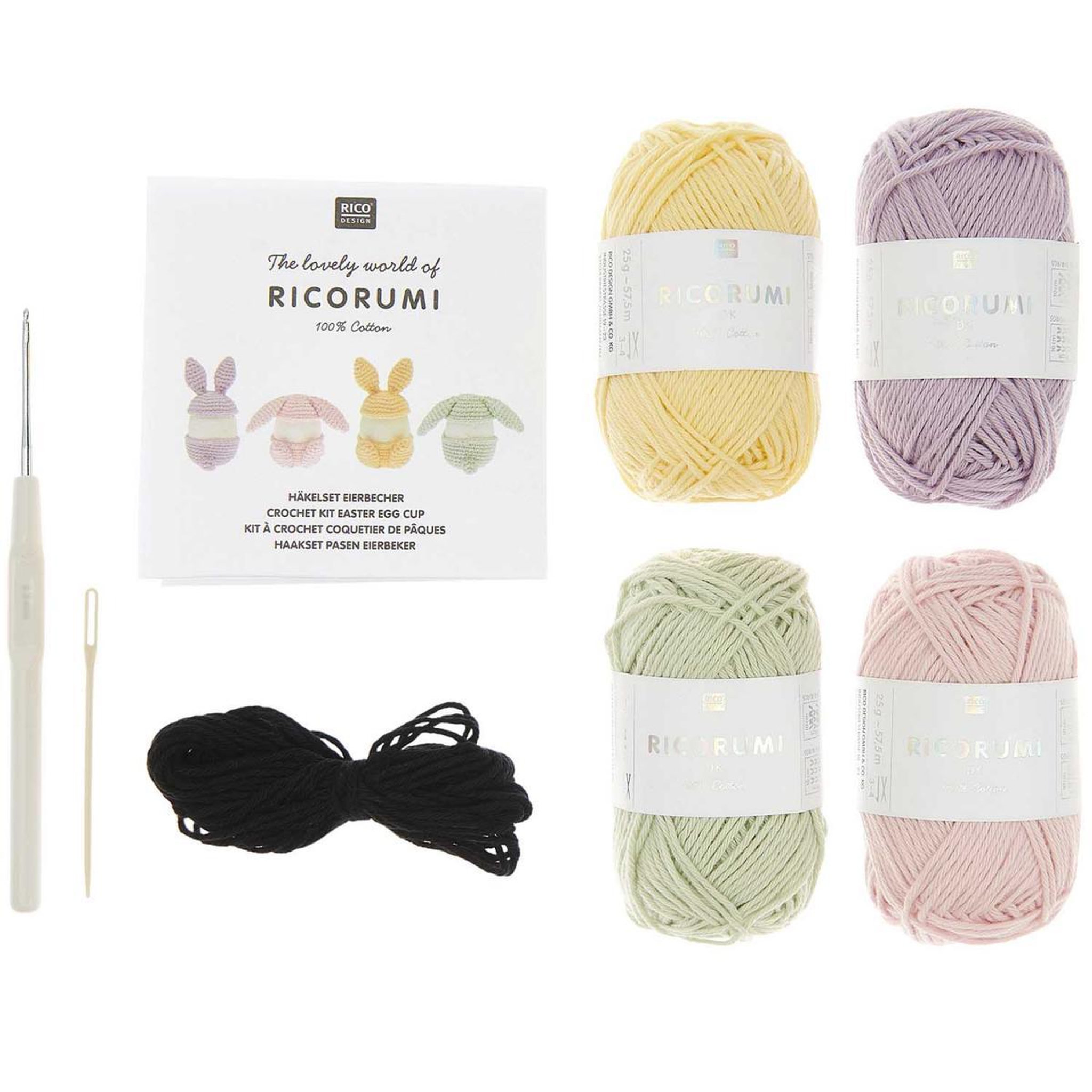 Voir la diapositive 5 : RICO DESIGN Ricorumi Kit à crochet  Coquetier de Pâques