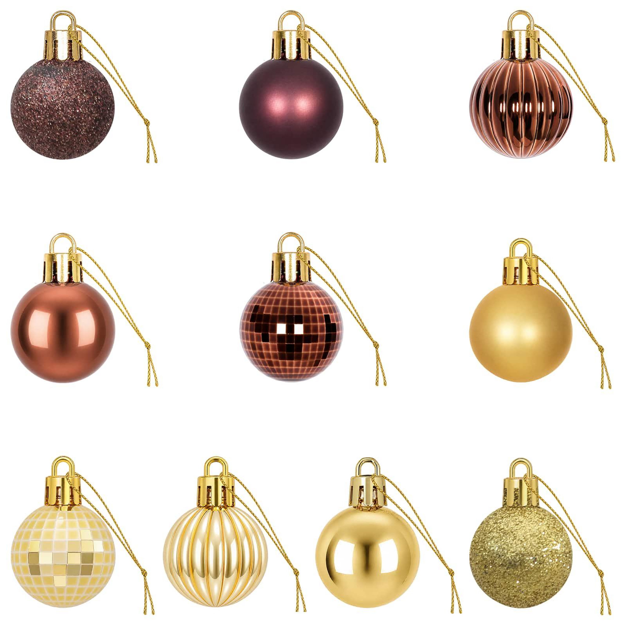 Voir la diapositive 5 : VIDAXL Ensemble de boules de Noël 150 pc Marron et or Diam. 3 cm