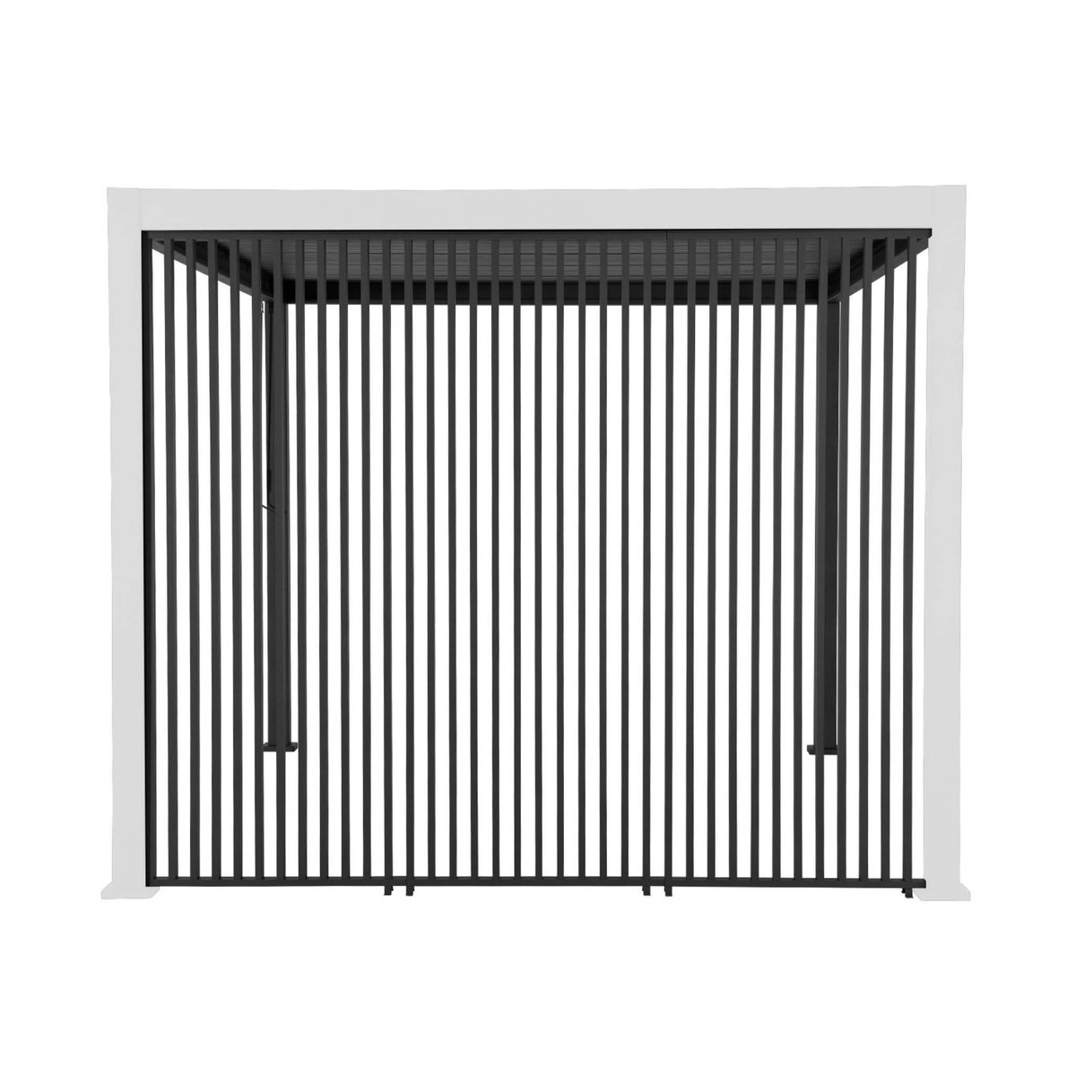 SWEEEK Lot de 3 persiennes verticales anthracite 100cm pergola bioclimatique Triomphe