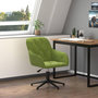 Voir la diapositive 1 : VIDAXL Chaise pivotante de bureau Vert clair Velours