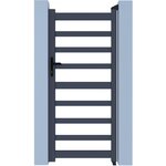 Habitat et Jardin Portillon aluminium ajouré  Marius  - 100 x 120 cm  - Gris