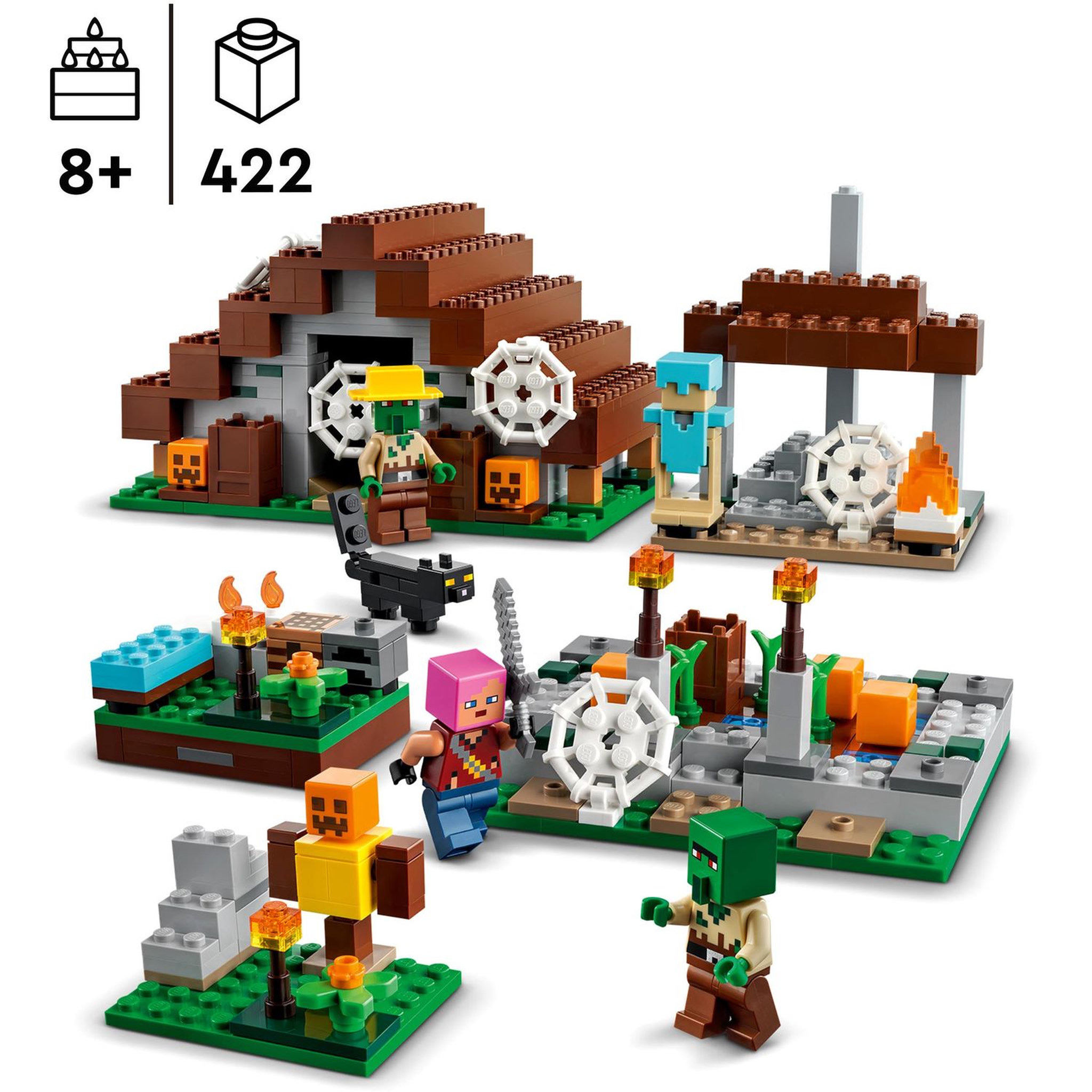 Voir la diapositive 4 : LEGO Minecraft 21190 Le Village Abandonné, Jouet Construction, Maison avec Figurine Zombie