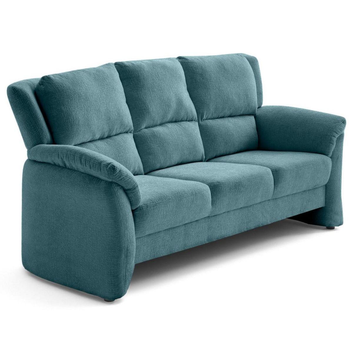 LISA DESIGN Bastille - canapé droit 3 places en tissu velours relief