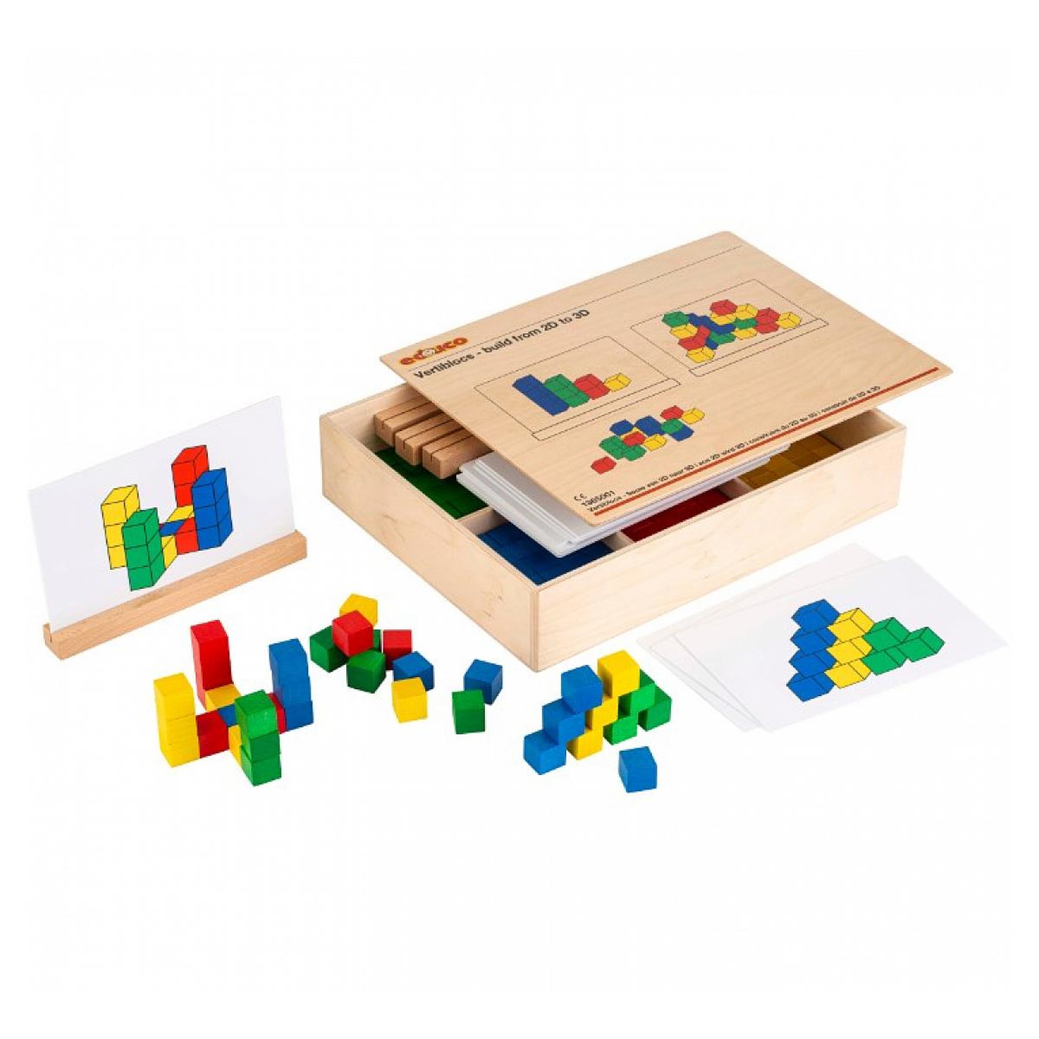 EDUCO Verti-blocs - construire du 2D au 3D - jeu Montessori