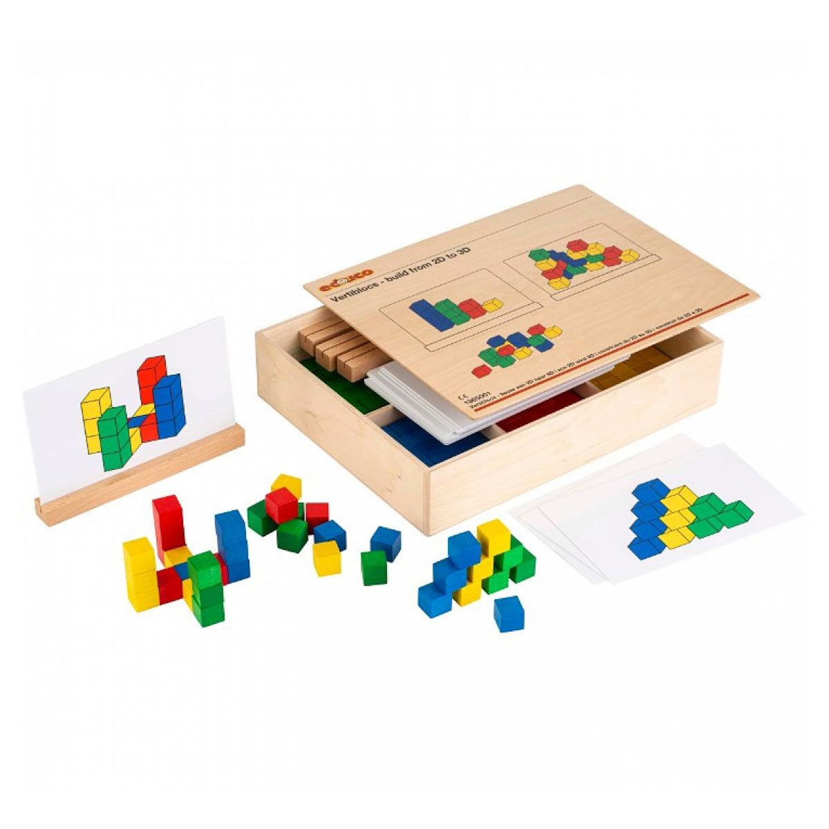 EDUCO Verti-blocs - construire du 2D au 3D - jeu Montessori