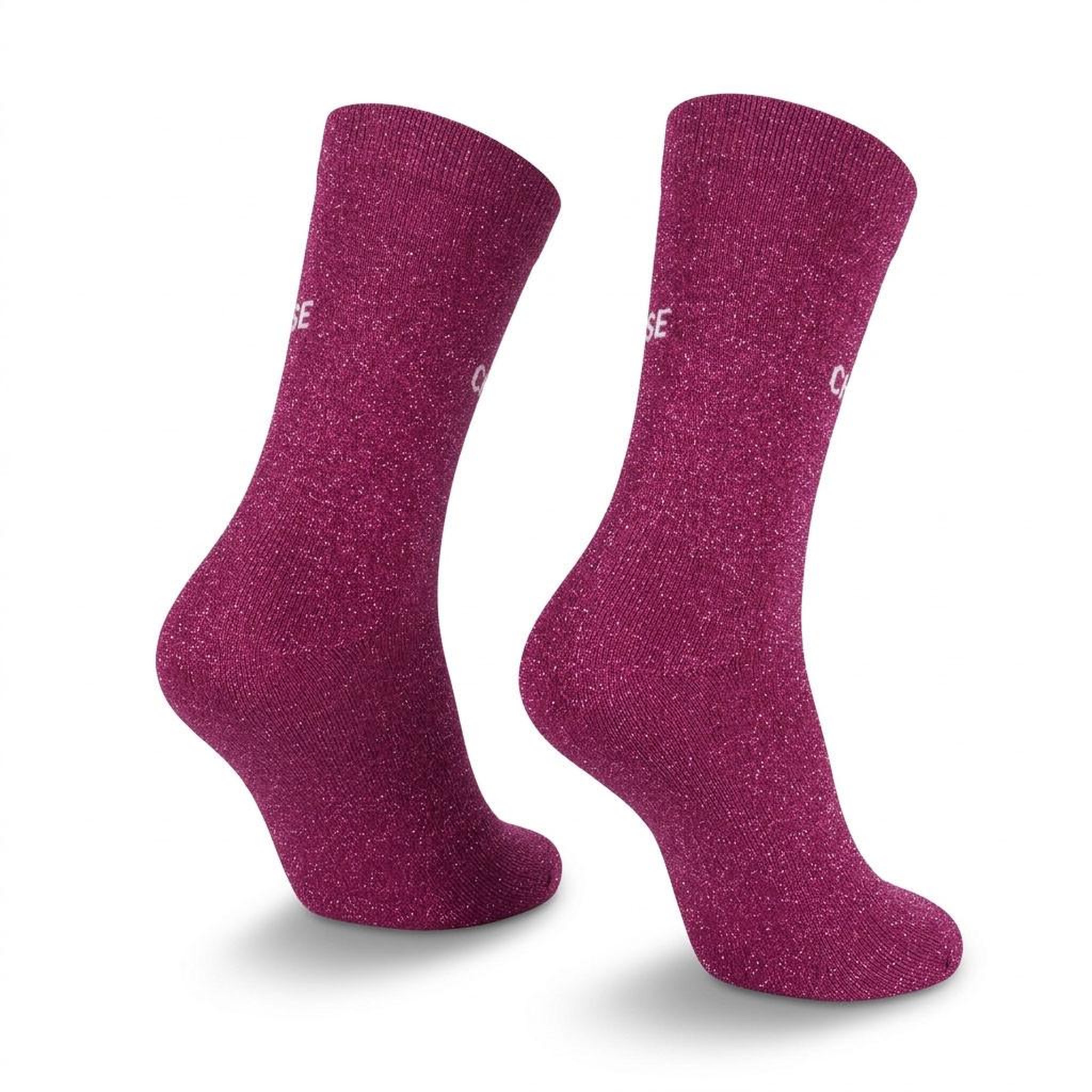 Voir la diapositive 3 : OZABI Chaussettes Femme Lurex Message Humoristique