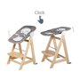 Voir la diapositive 5 : Roba ROBA Chaise Haute Évolutive Born Up 2 en 1 + Transat Inclinable - Sternenzauber - Des la Naissance - Bois Naturel