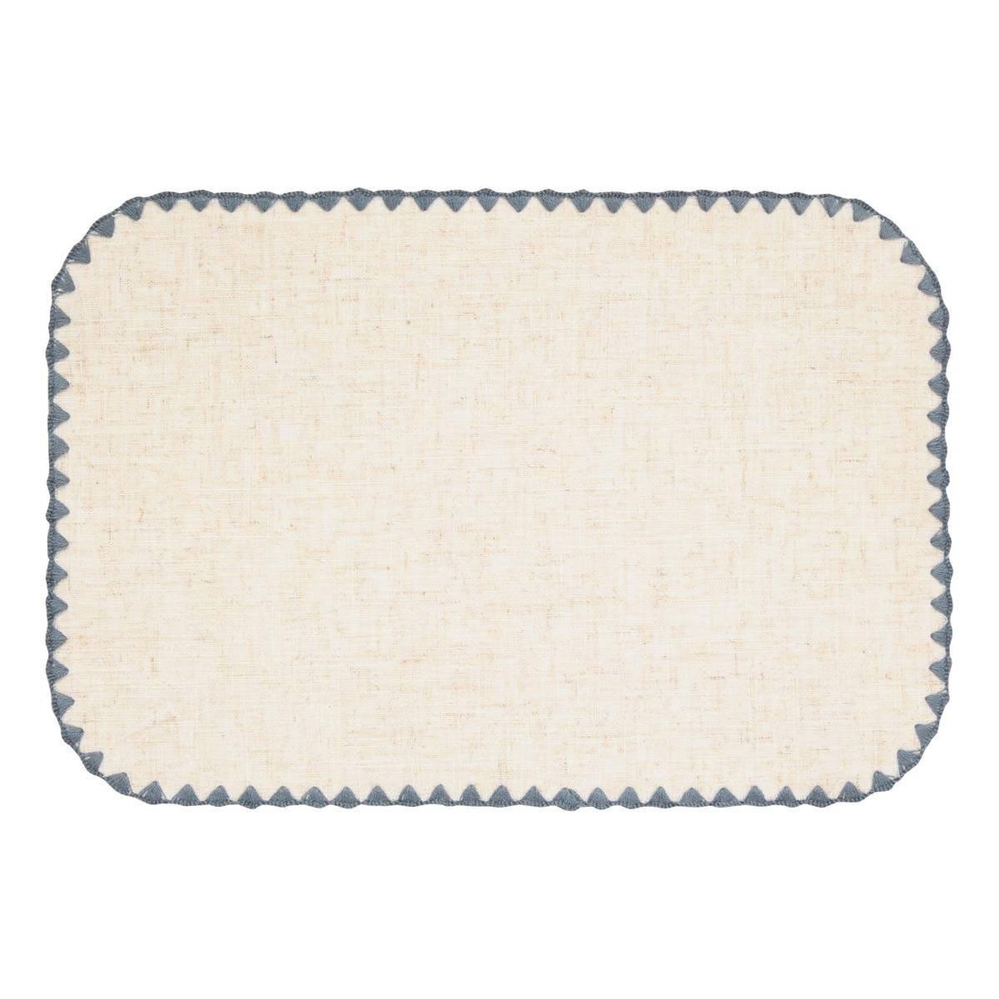 SECRET DE GOURMET Set de table en tissu  sandrine  30x45cm bleu