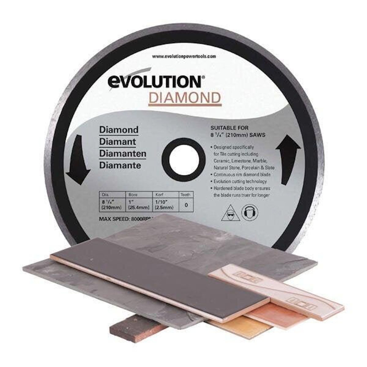 CENTRALE BRICO Disque diamant 210mm EVOLUTION Rage 3 S3000