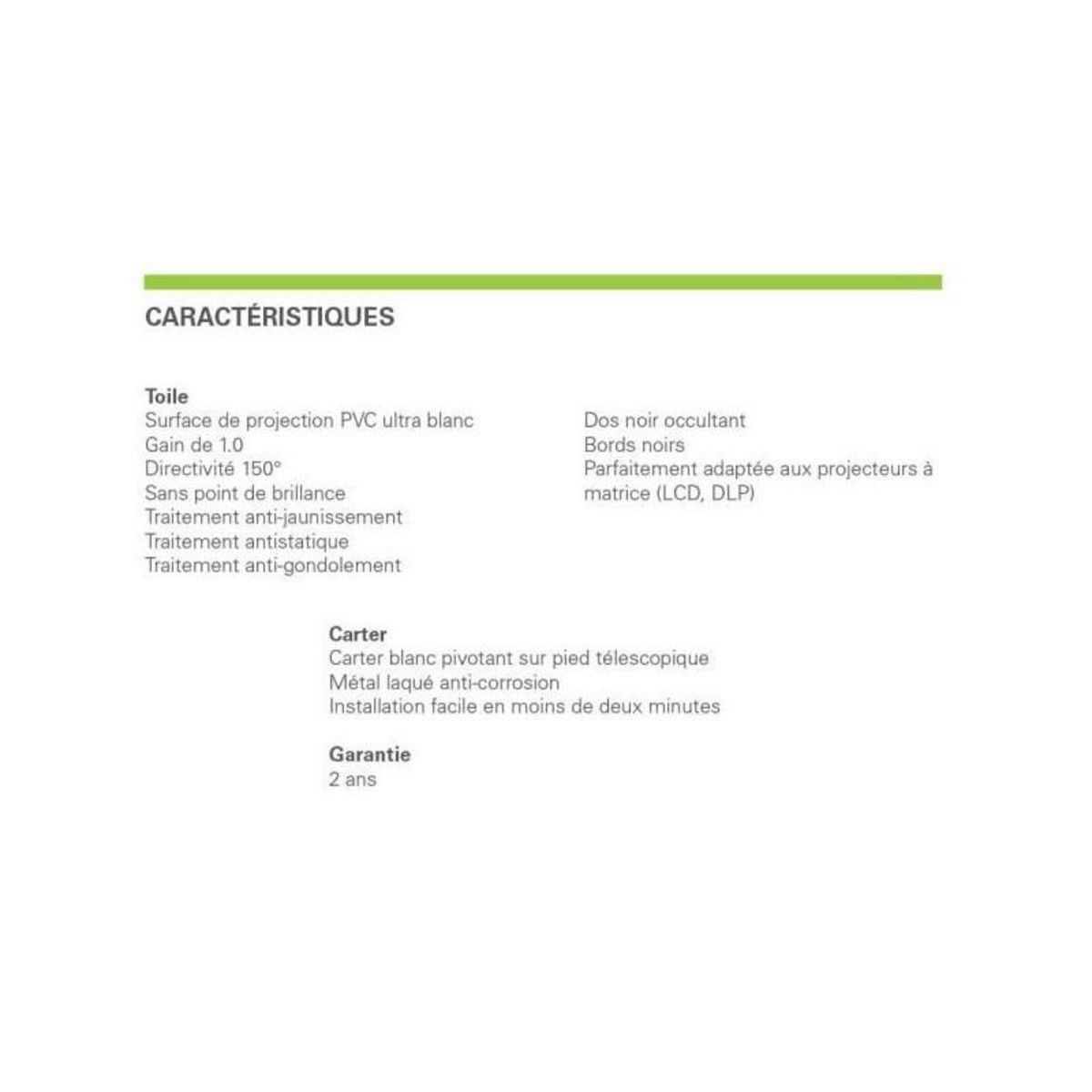 INSTAAL Écran de projection manuel trépied 170x170cm - instri170b