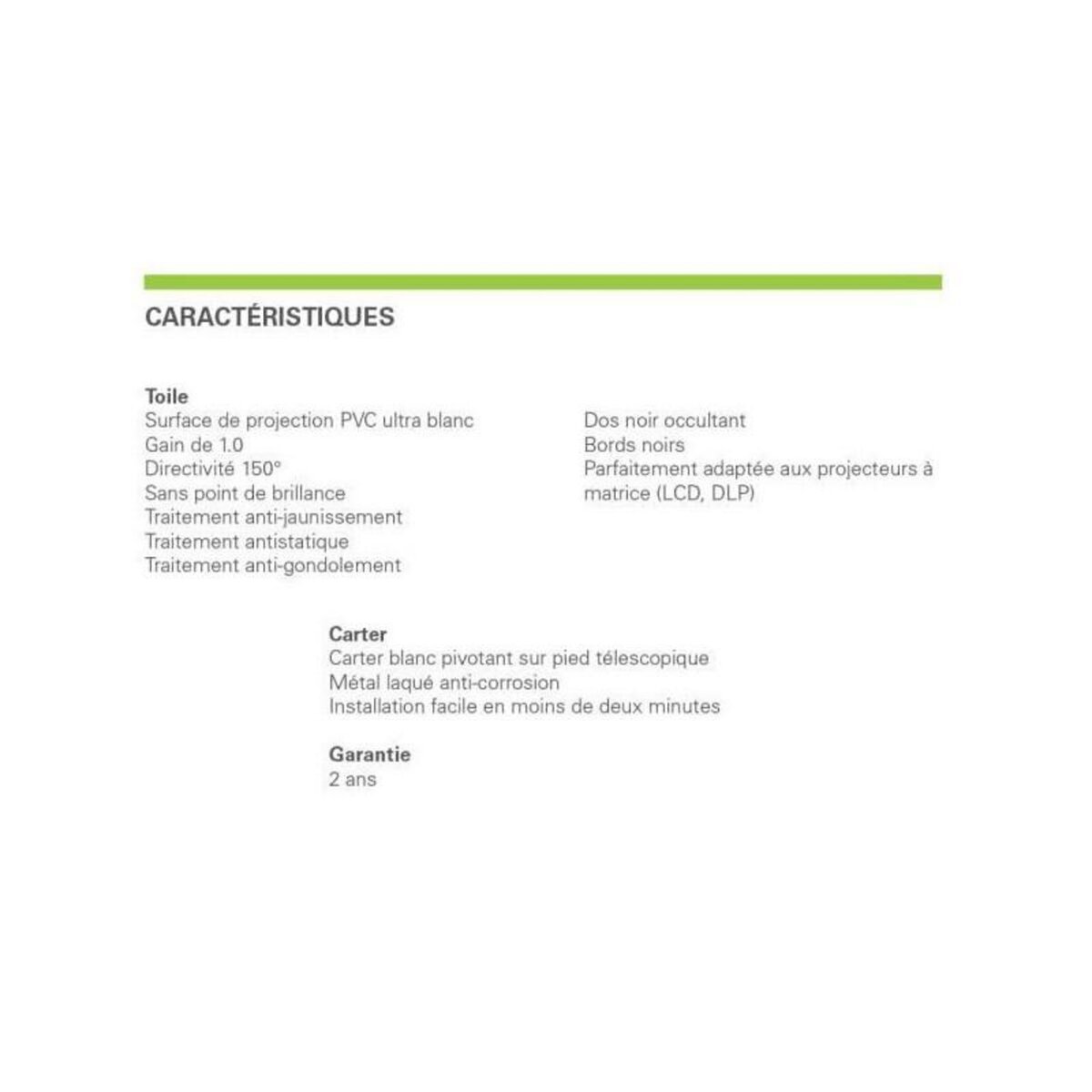 INSTAAL Écran de projection manuel trépied 170x170cm - instri170b