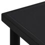 VIDAXL Table de jardin avec dessus en verre Noir 150x90x74 cm Acier