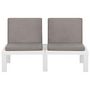 Voir la diapositive 5 : VIDAXL Salon de jardin 2 pcs avec coussins Plastique Blanc