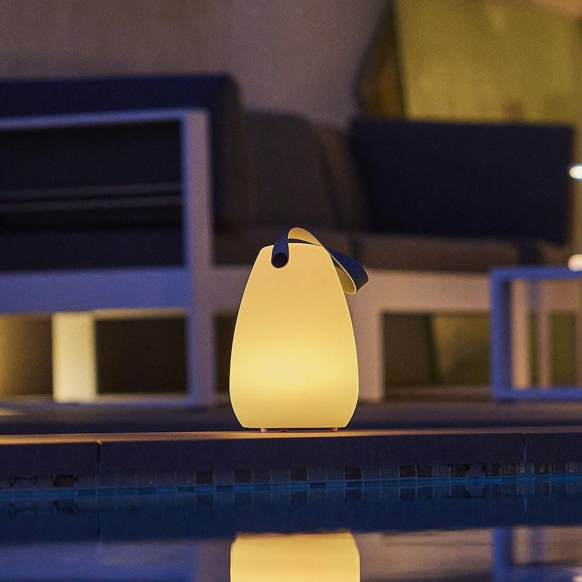 Lumisky Lampe nomade LED LAURY Blanc Polyéthylène H28CM