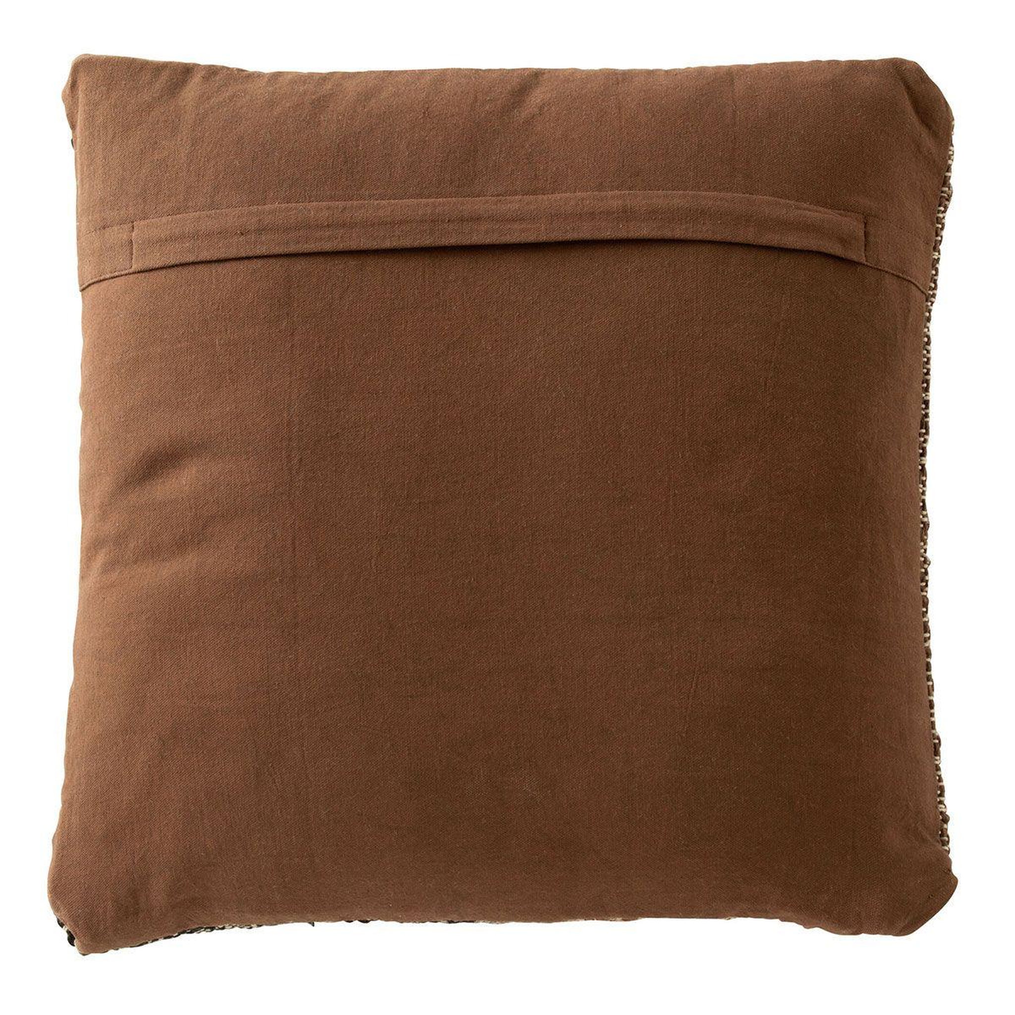 Voir la diapositive 2 : J-LINE Coussin Déco  Dakar  48x48cm Marron