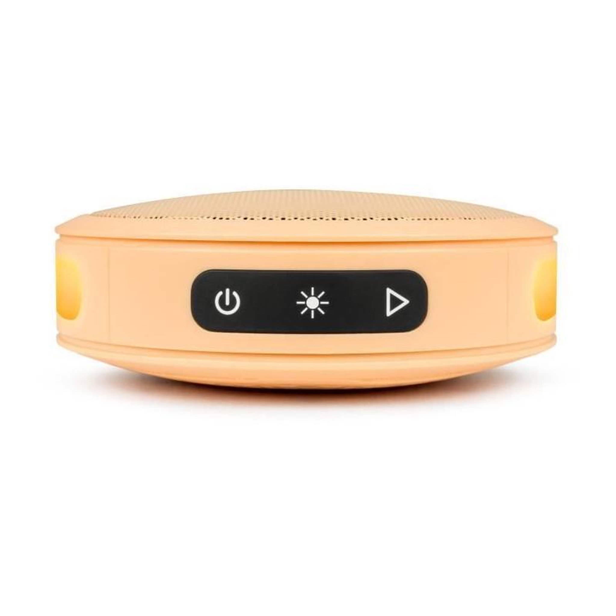Voir la diapositive 2 : BIGBEN PARTY BIGBEN Party - Enceinte Bluetooth ronde avec dragonne et effets lumineux - 15W - Orange Pastel