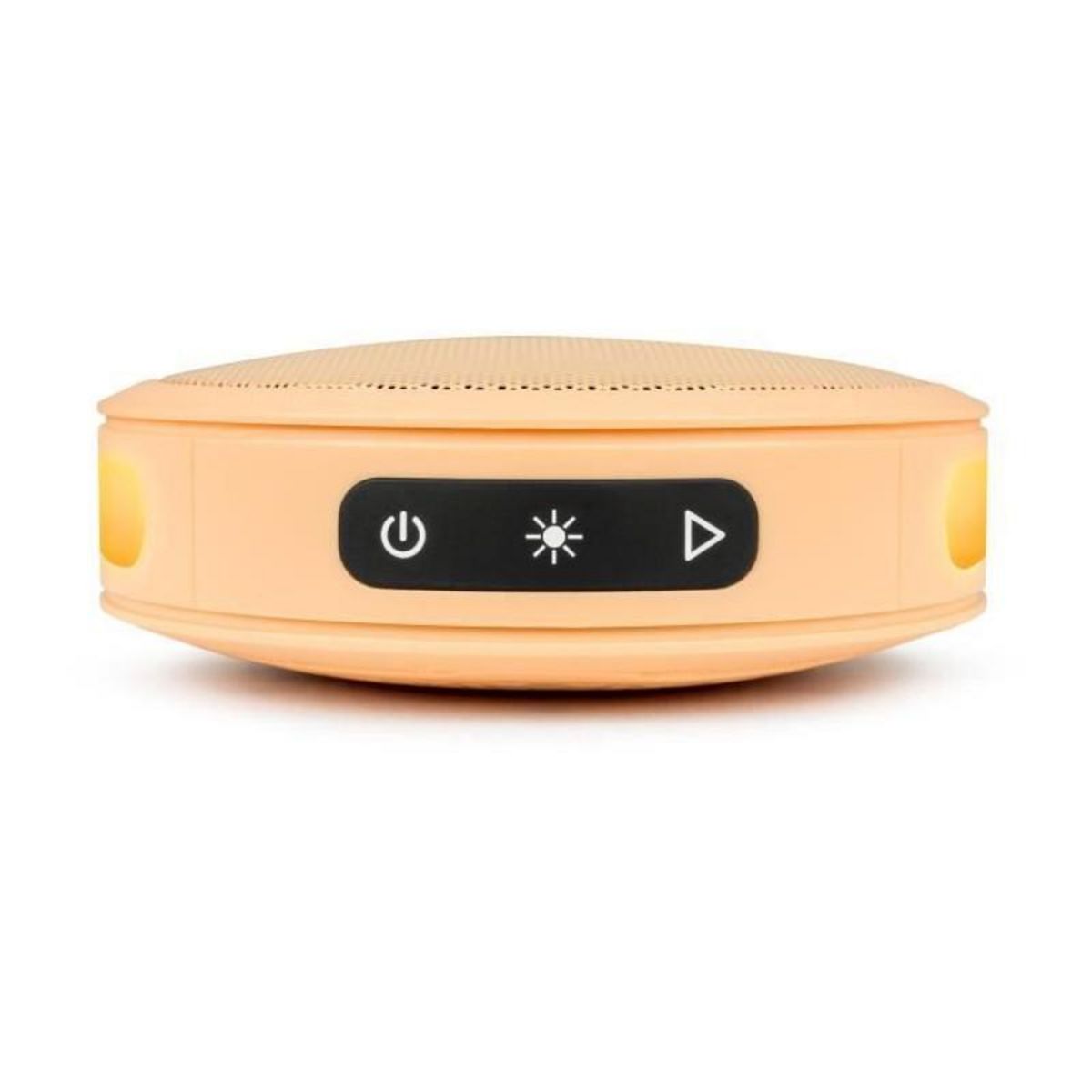 BIGBEN PARTY BIGBEN Party - Enceinte Bluetooth ronde avec dragonne et effets lumineux - 15W - Orange Pastel