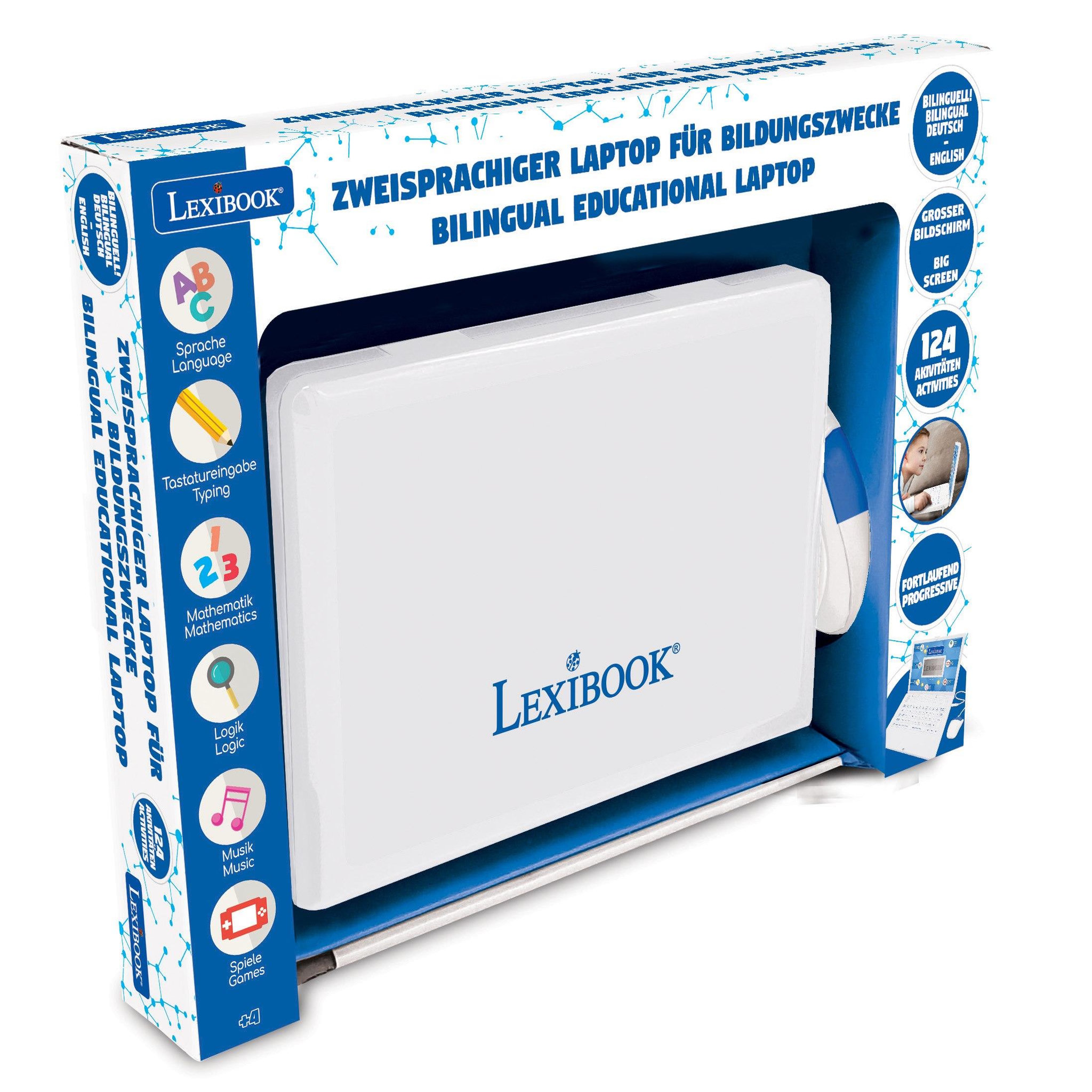 Voir la diapositive 4 : Lexibook ordinateur portable éducatif Power Kid bilingue en anglais et allemand