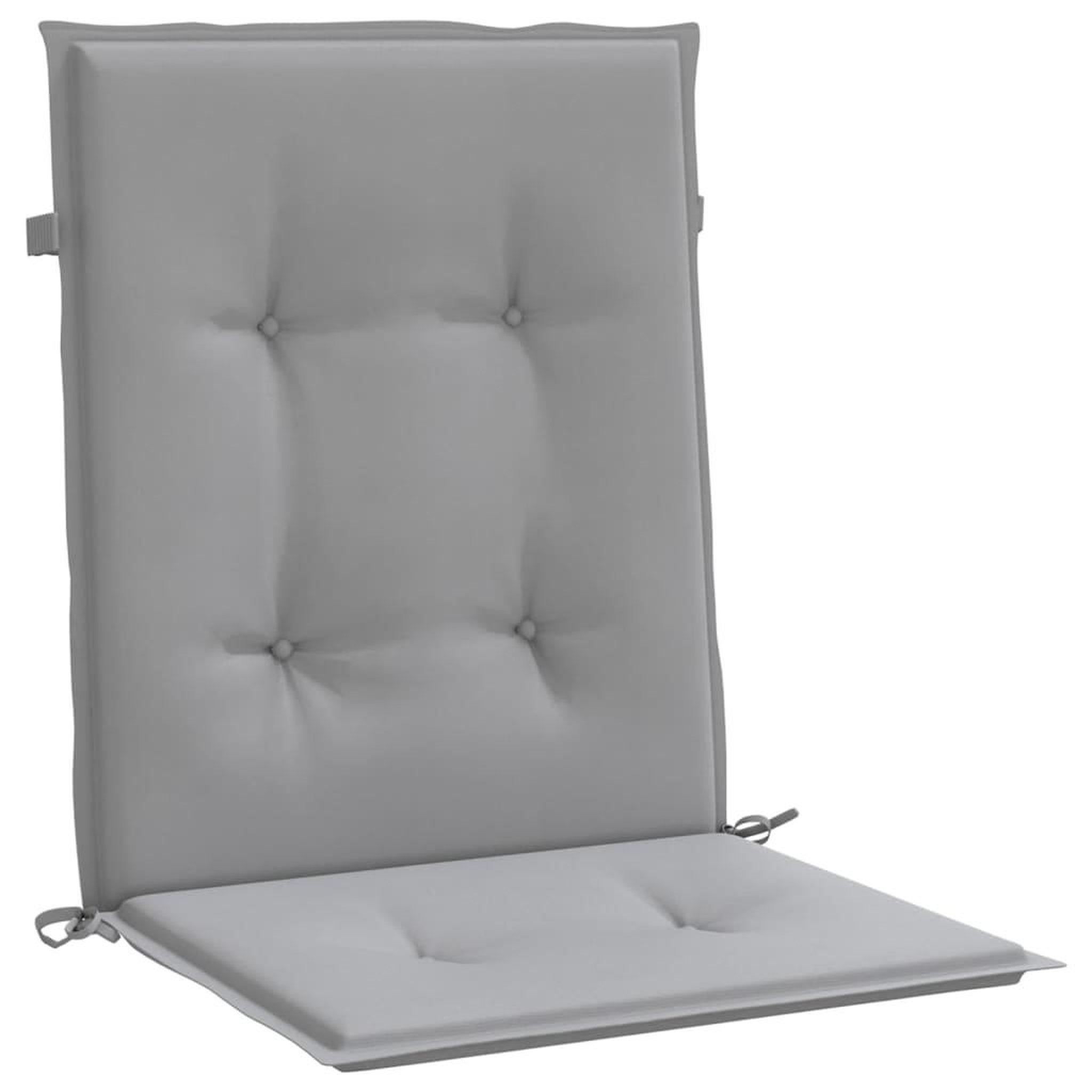Voir la diapositive 5 : VIDAXL Coussins de chaise de jardin a dossier bas lot de 4 gris