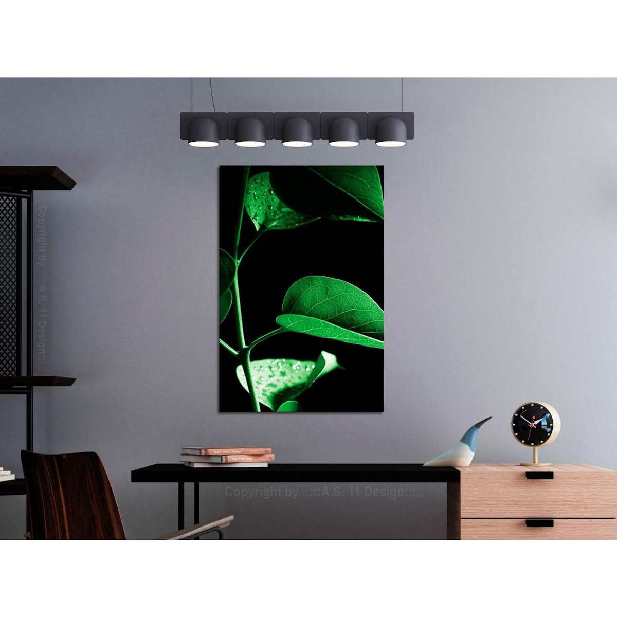 Paris Prix Tableau Imprimé  Plant in Black