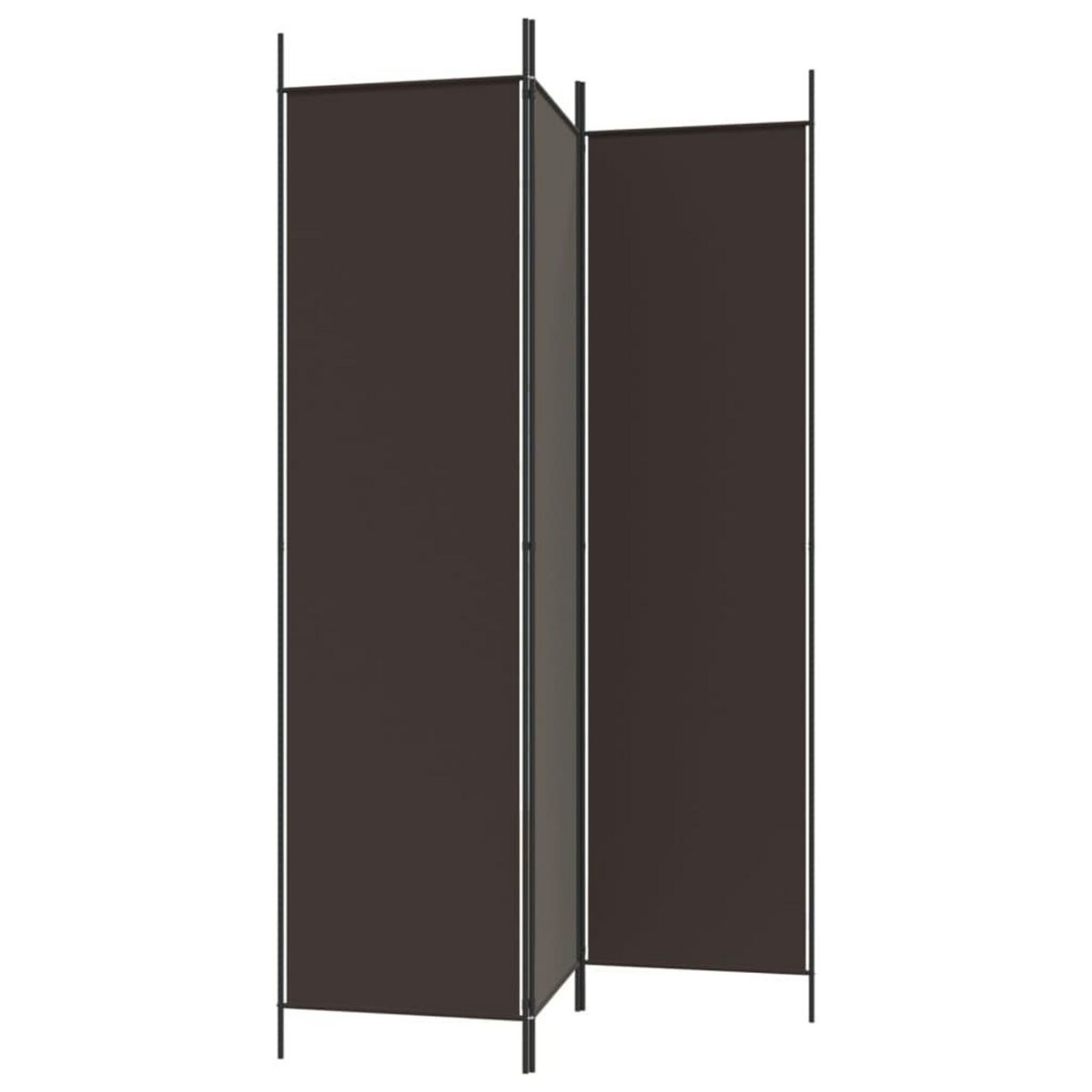 VIDAXL Cloison de separation 3 panneaux Marron 150x200 cm Tissu