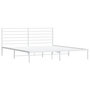 Voir la diapositive 3 : VIDAXL Cadre de lit metal sans matelas et tete de lit blanc 180x200 cm